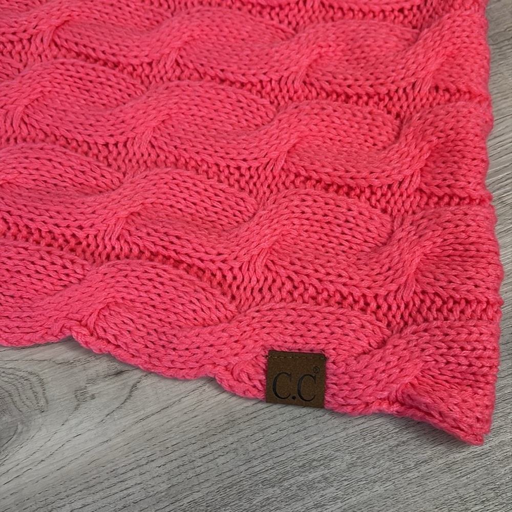C.C Cable Knit Infinity Scarf - Picture 2 of 6